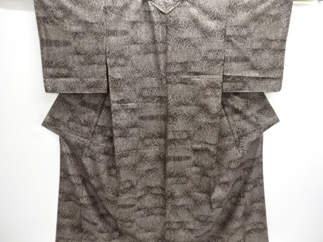JAPANESE KIMONO / UNUSED DORO OSHIMA TSUMUGI (9 maruki) / WOVEN LEAF
